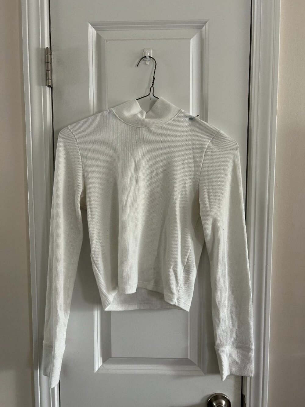 American Eagle White Mockneck
